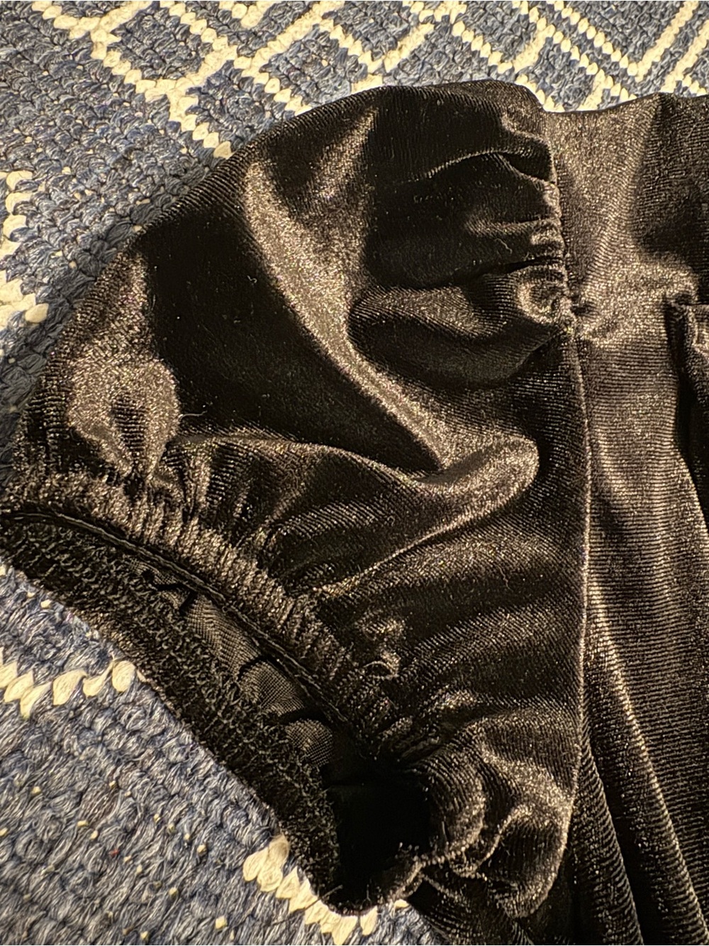 Lily Bleu Black Velvet Wide-Leg Jumpsuit for Girls - Picture 5 of 7